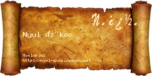 Nyul Ákos névjegykártya